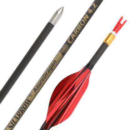 🎯AMEYXGS Archery Competitive 4.2mm Target Arrows Carbon Arrow Spine 700/800/900/1000-AMEYXGS Archery