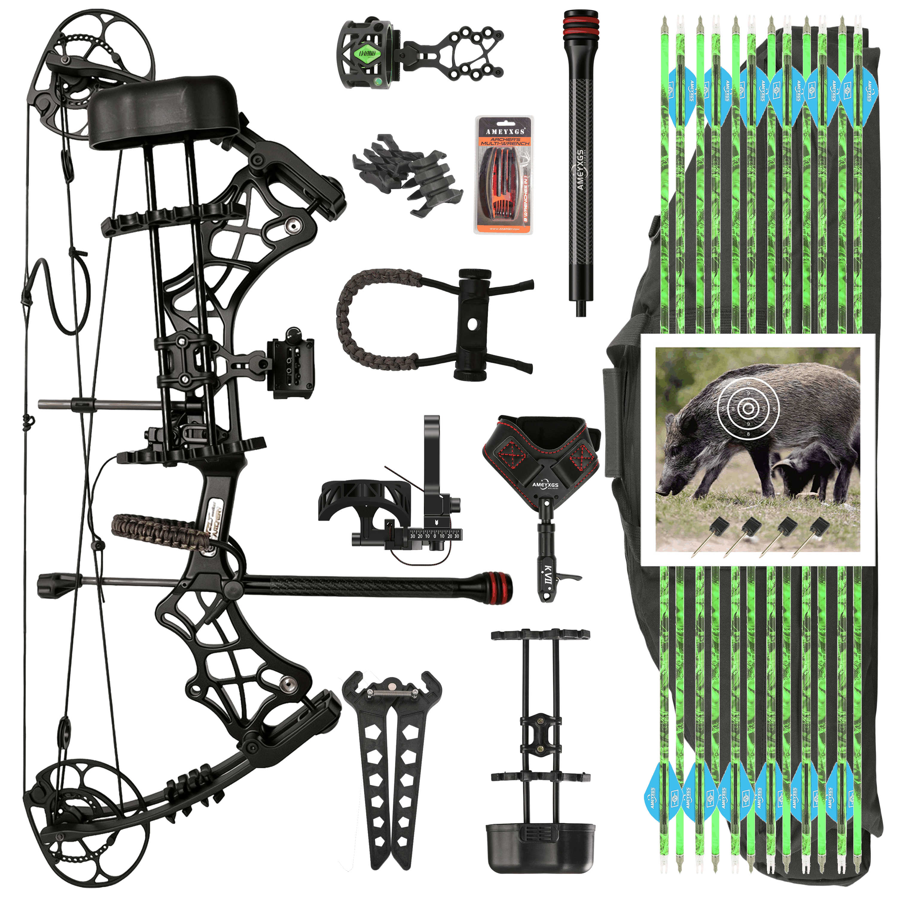 Compound Bow Archery 40-70lbs 80% let off