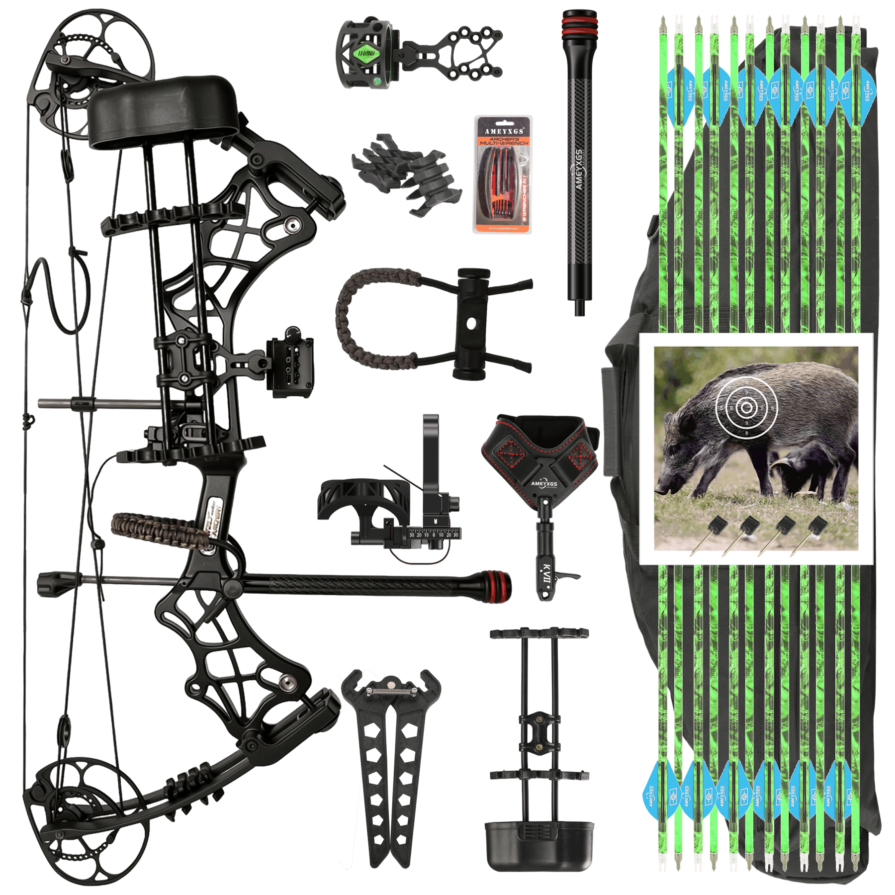 Compound Bow Archery 40-70lbs 80% let off