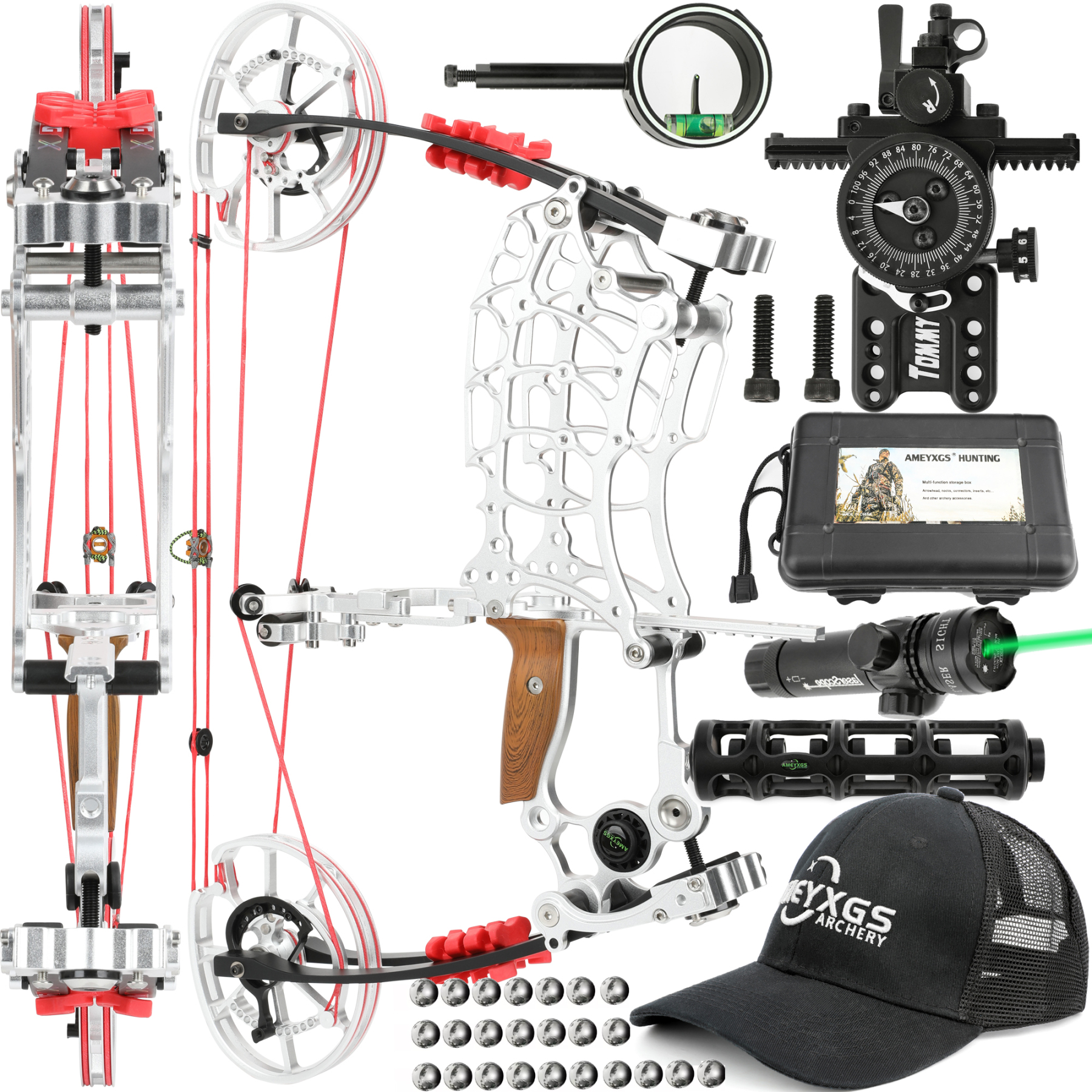 Crossbow Compound Bow Archery & Steel Ball( Right / Left hand )