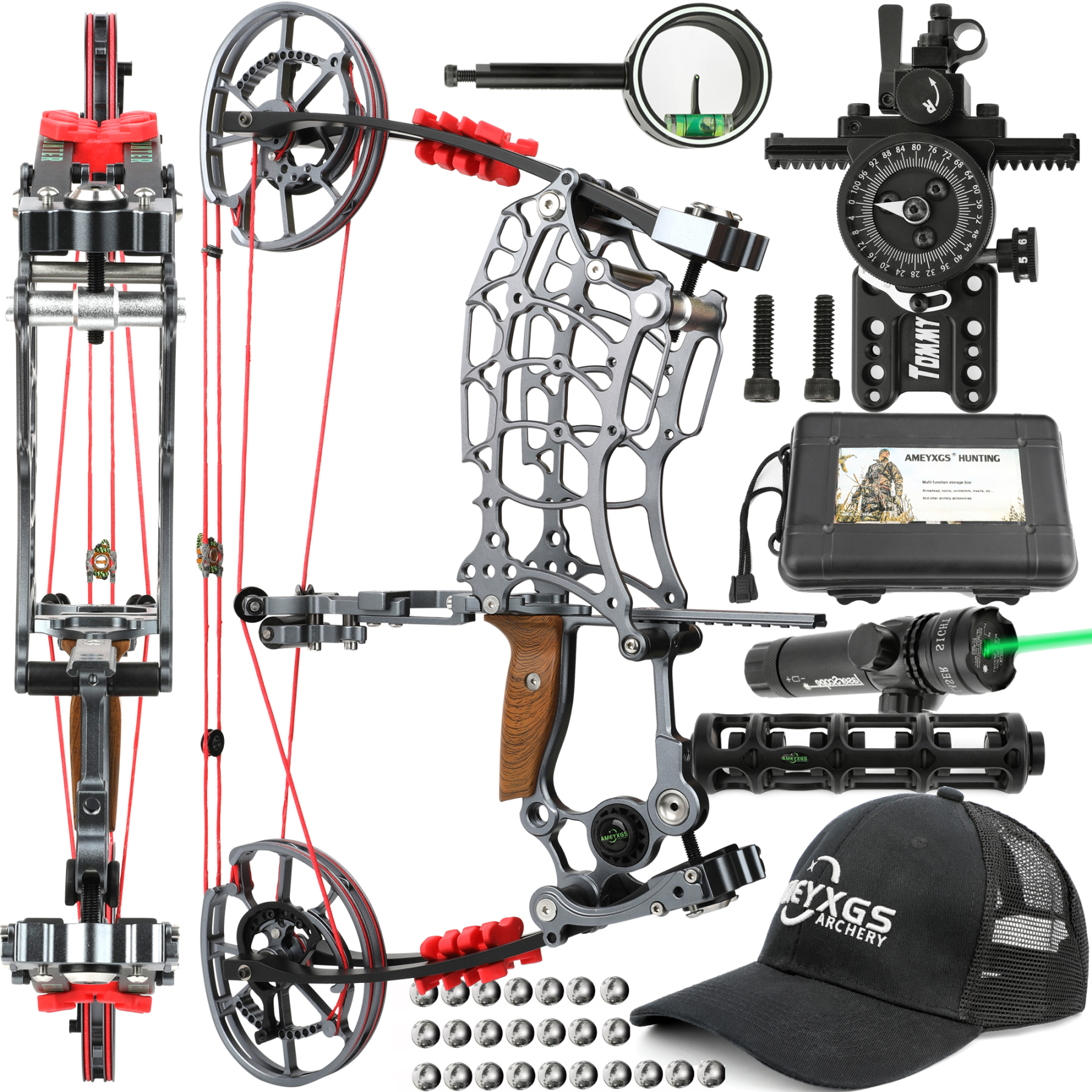 Crossbow Compound Bow Archery & Steel Ball( Right / Left hand )