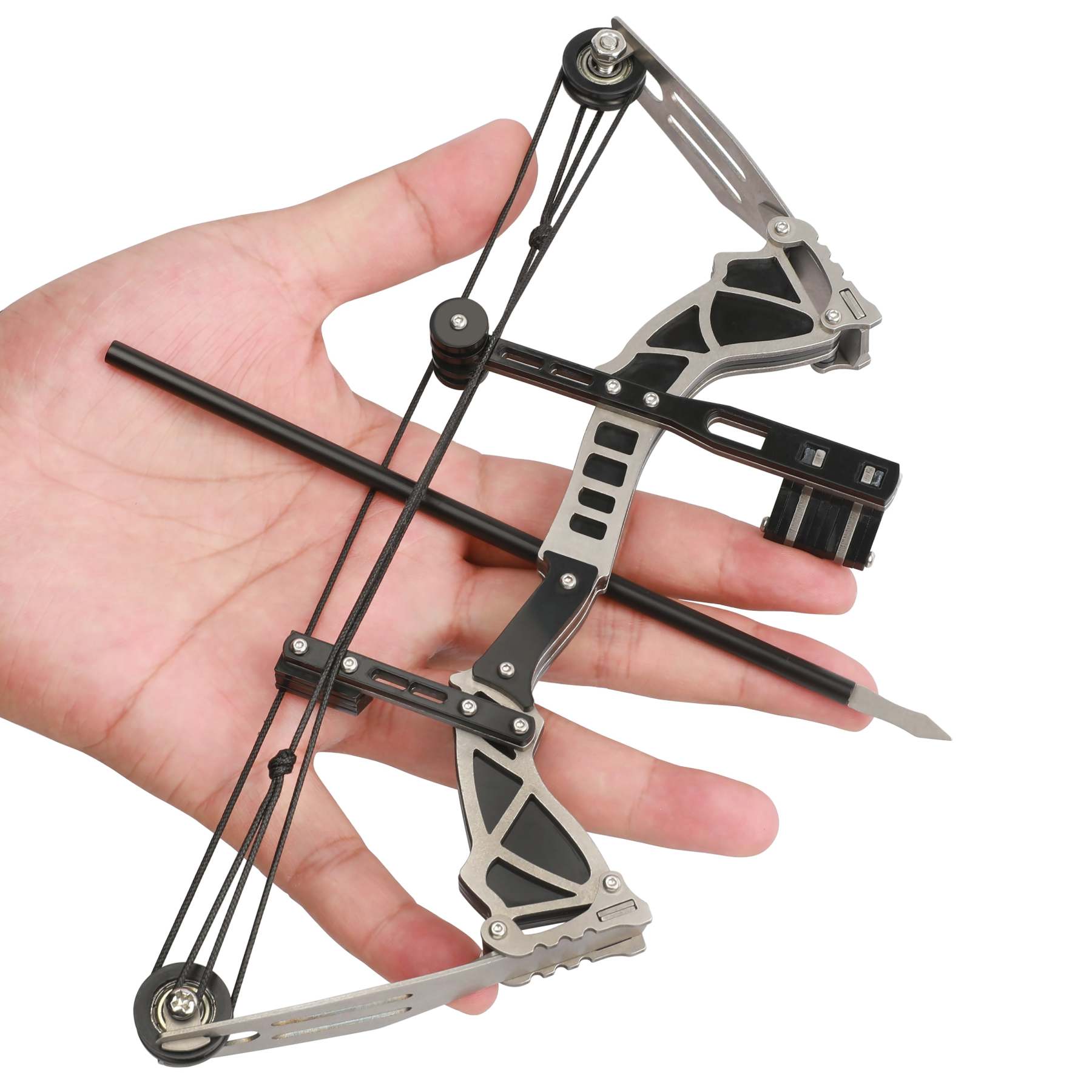 🎯Mini Compound Bow Set Hunting Archery Recreation Toy, 12 Arrows-AMEYXGS Archery