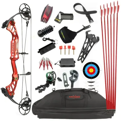 AMEYXGS Archery Red Compound Bow Arrow & Bag 