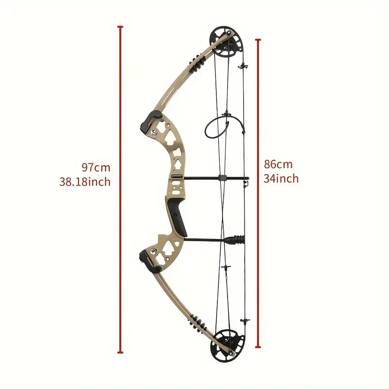 Brown Compound Bow Kit 20-70lbs Adjustable Hunting Archery