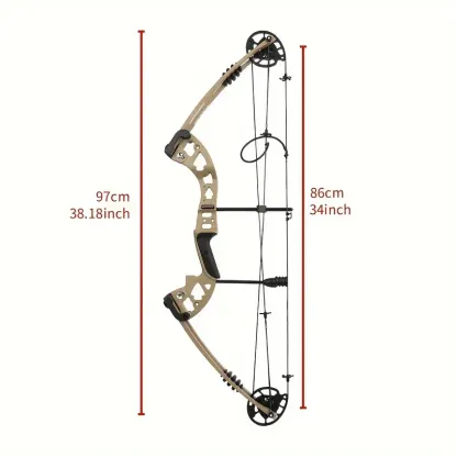 Brown Compound Bow Kit 20-70lbs Adjustable Hunting Archery