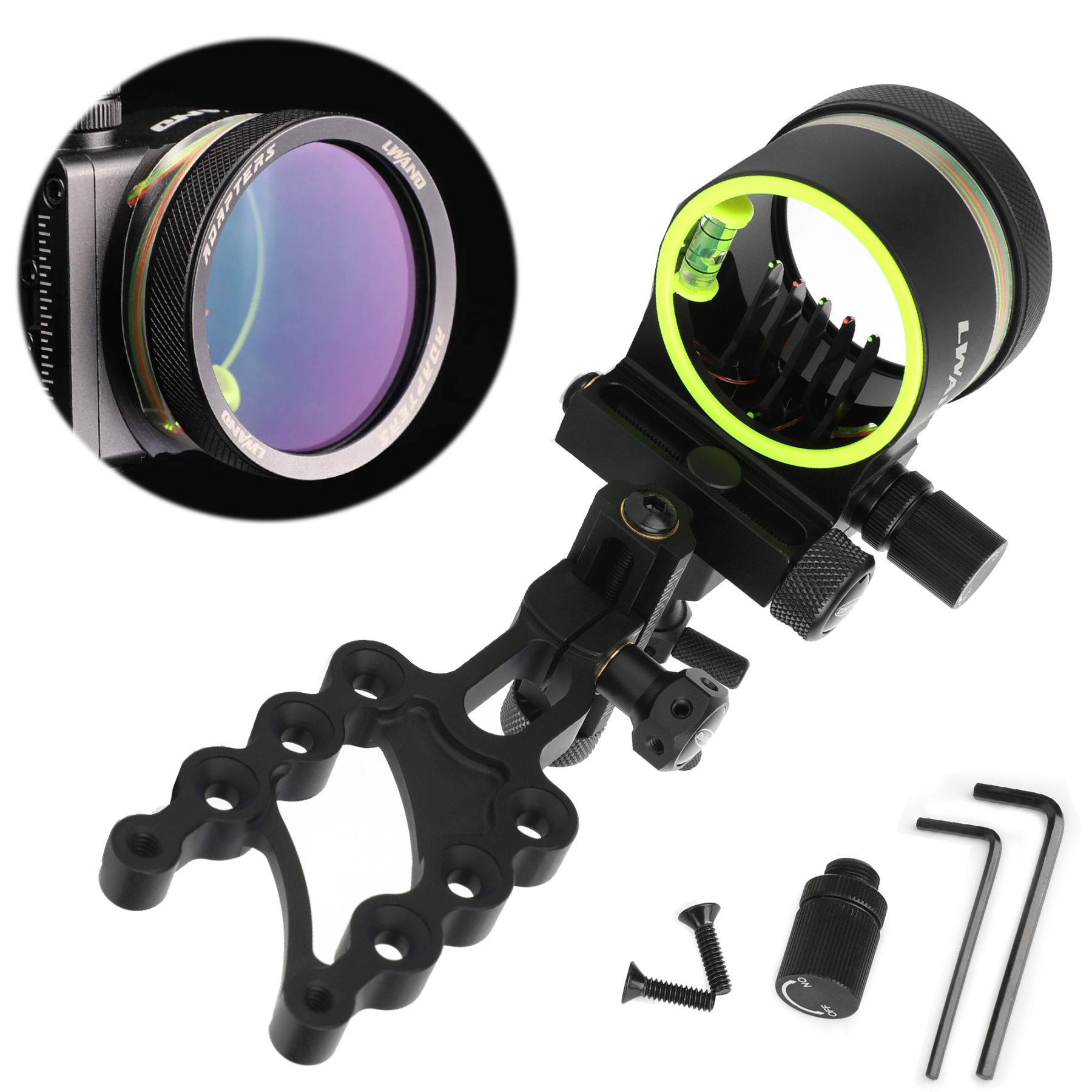 Compound Bow Sight M2 Sight with 48mm 4X 6X 8X Lens