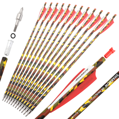 Crossbow Bolts Carbon Hunting Arrows (12 Pack)