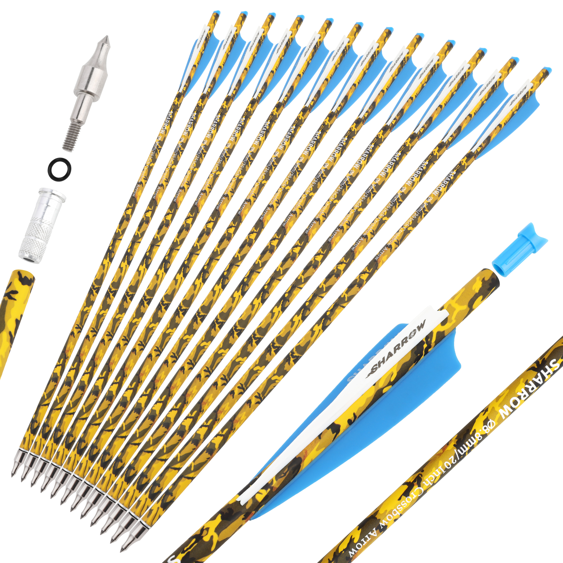 Crossbow Bolts Carbon Hunting Arrows (12 Pack)