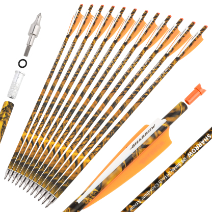 Crossbow Bolts Carbon Hunting Arrows (12 Pack)