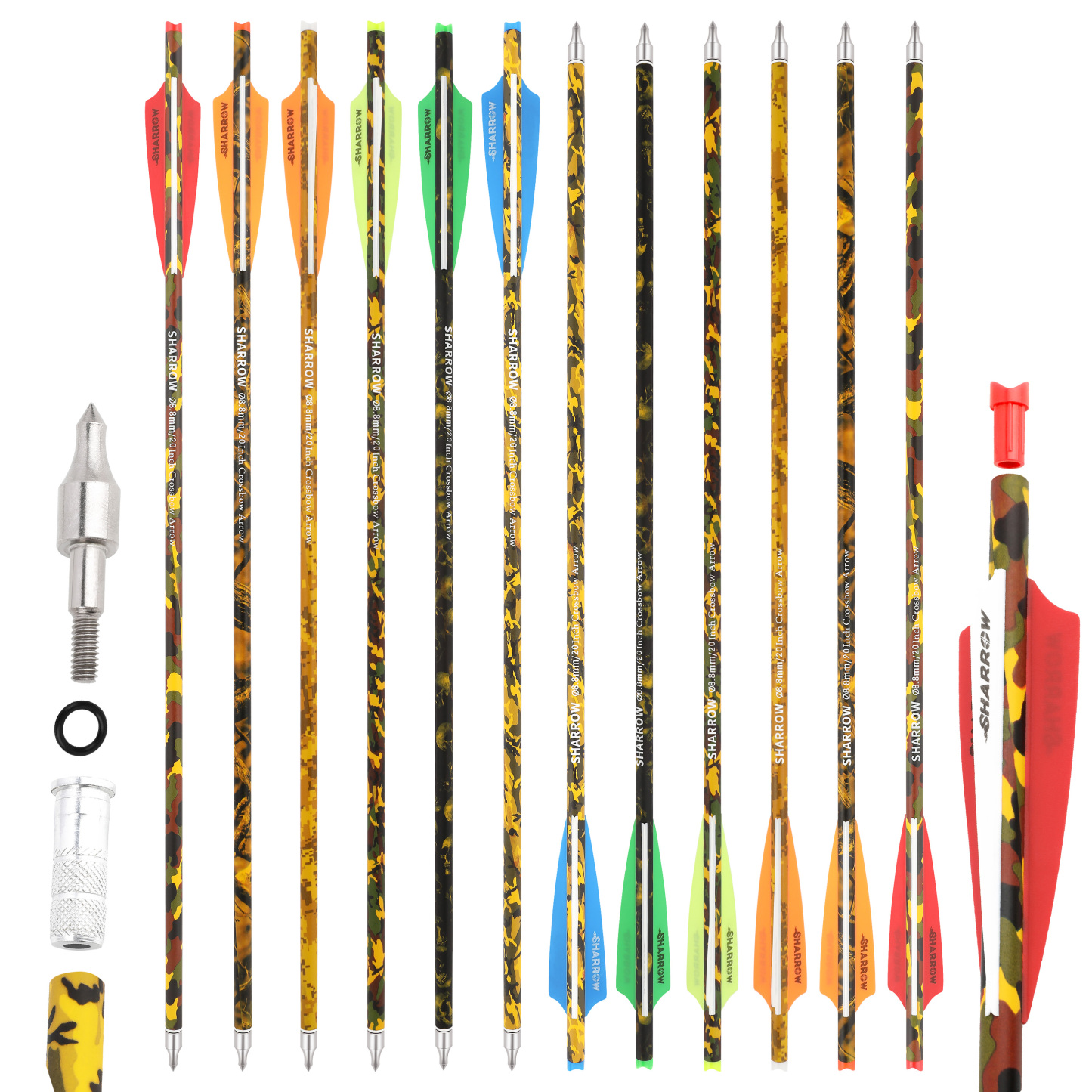 Crossbow Bolts Carbon Hunting Arrows (12 Pack)