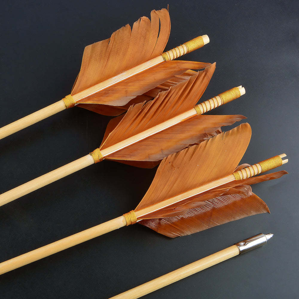 🎯DIY Wooden Arrows Flu-Flu Archery Tradition-AMEYXGS Archery