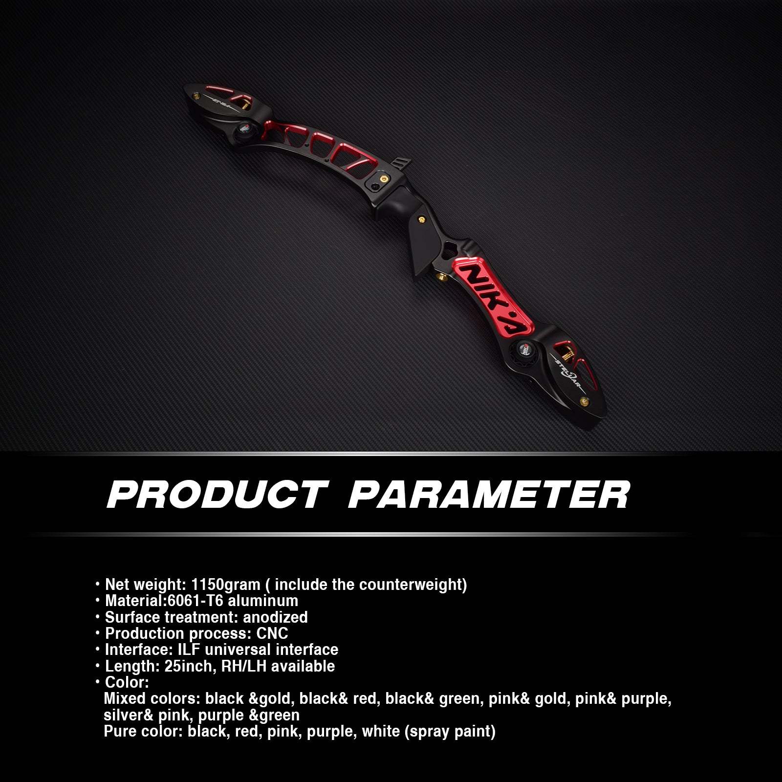 ET-15A Stellar 25inch ILF Recurve Riser