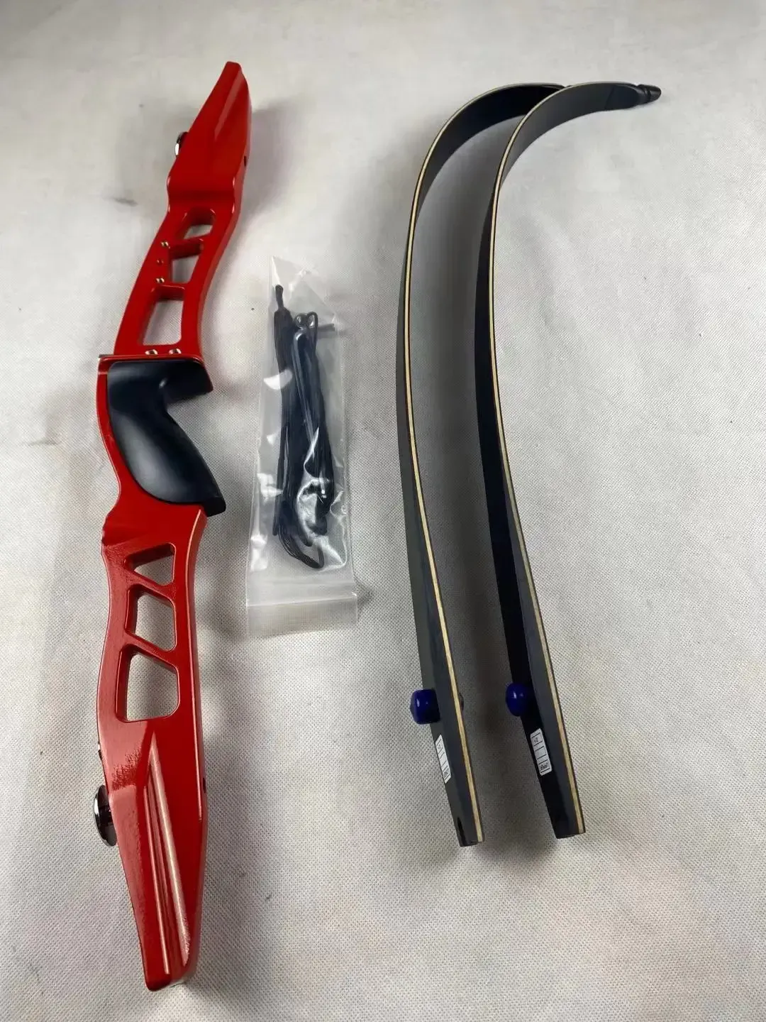 F167 Red ILF Takedown Recurve Bow Kit — 66″, RH, 40 lb Draw, CNC Riser