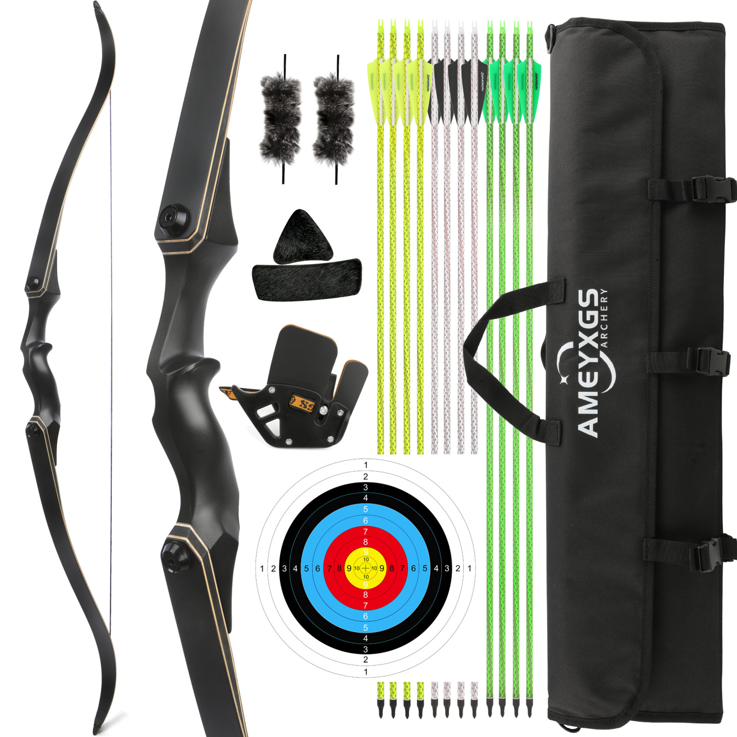 Archery Traditional Hunting Recurve Bow 25-65Ibs – AMEYXGS