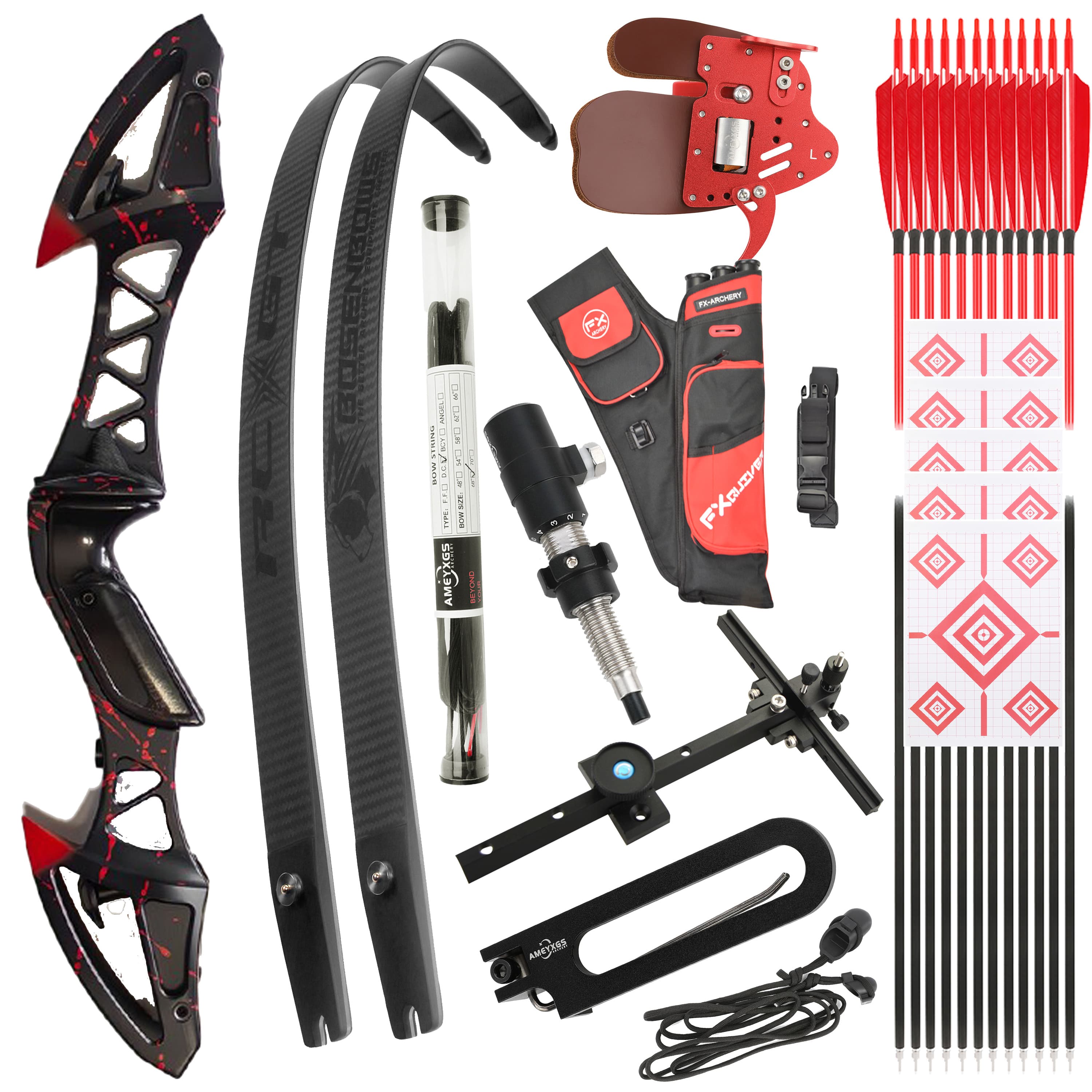 FENGYU Recurve Bow for Archery Hunting 22-60LBS
