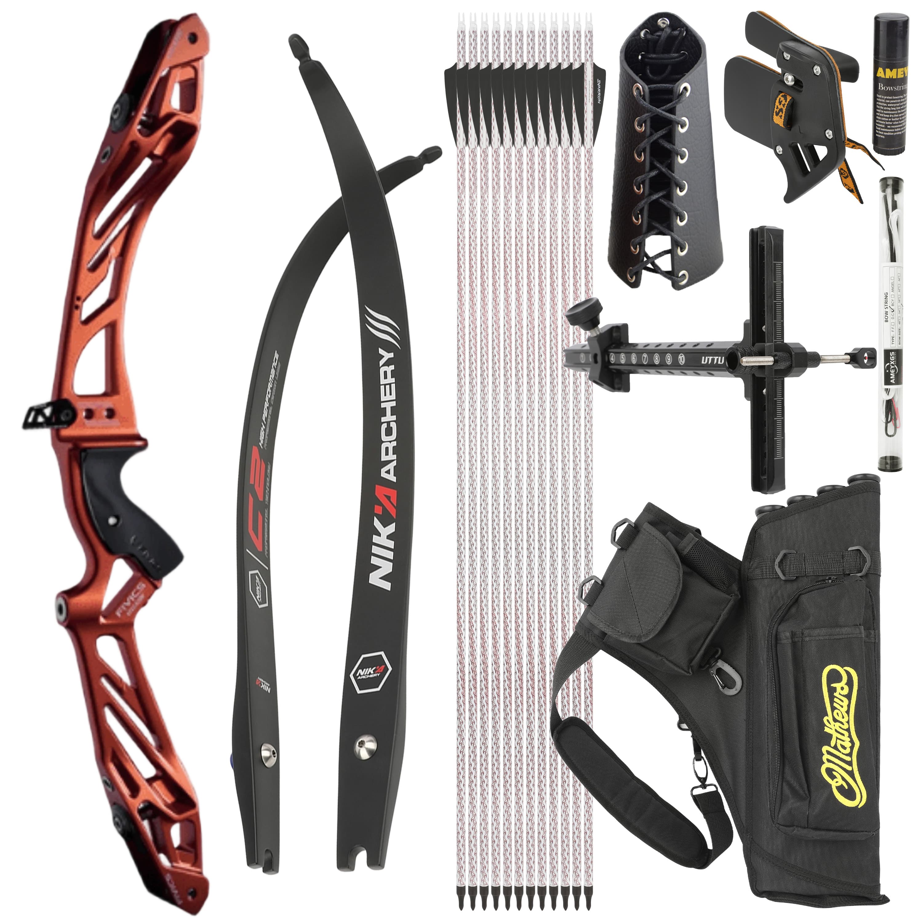 FIVICS 30-50bs Recurve Bow Kit Takedown Shooting Archery