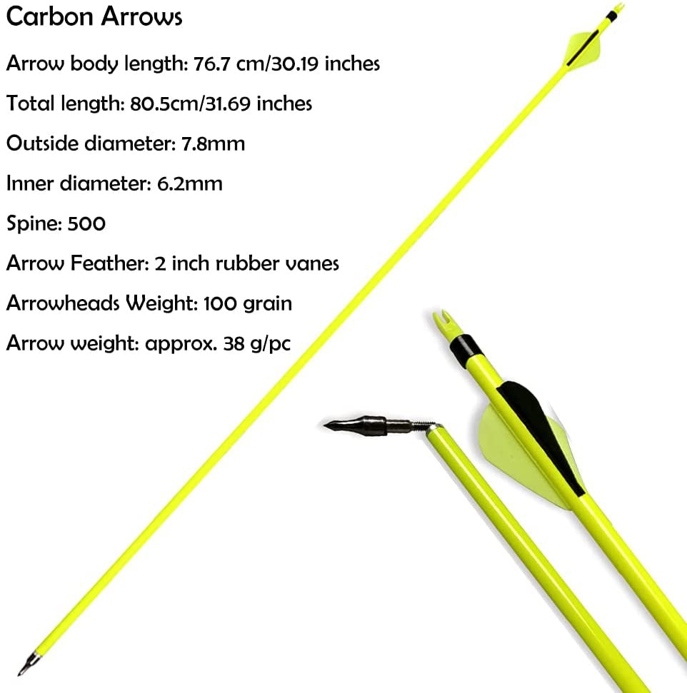 Fluorescent Hunting Arrows ，Autumn Hunting Arrows Pack – AMEYXGS