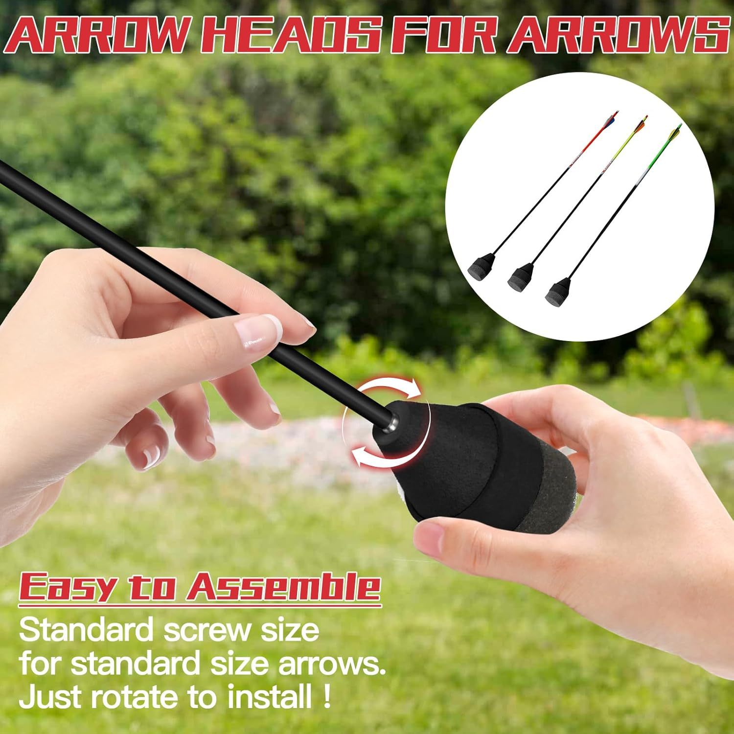 Foam Arrow Tip Arrowhead Practice for CS Archery Beginners Arrows