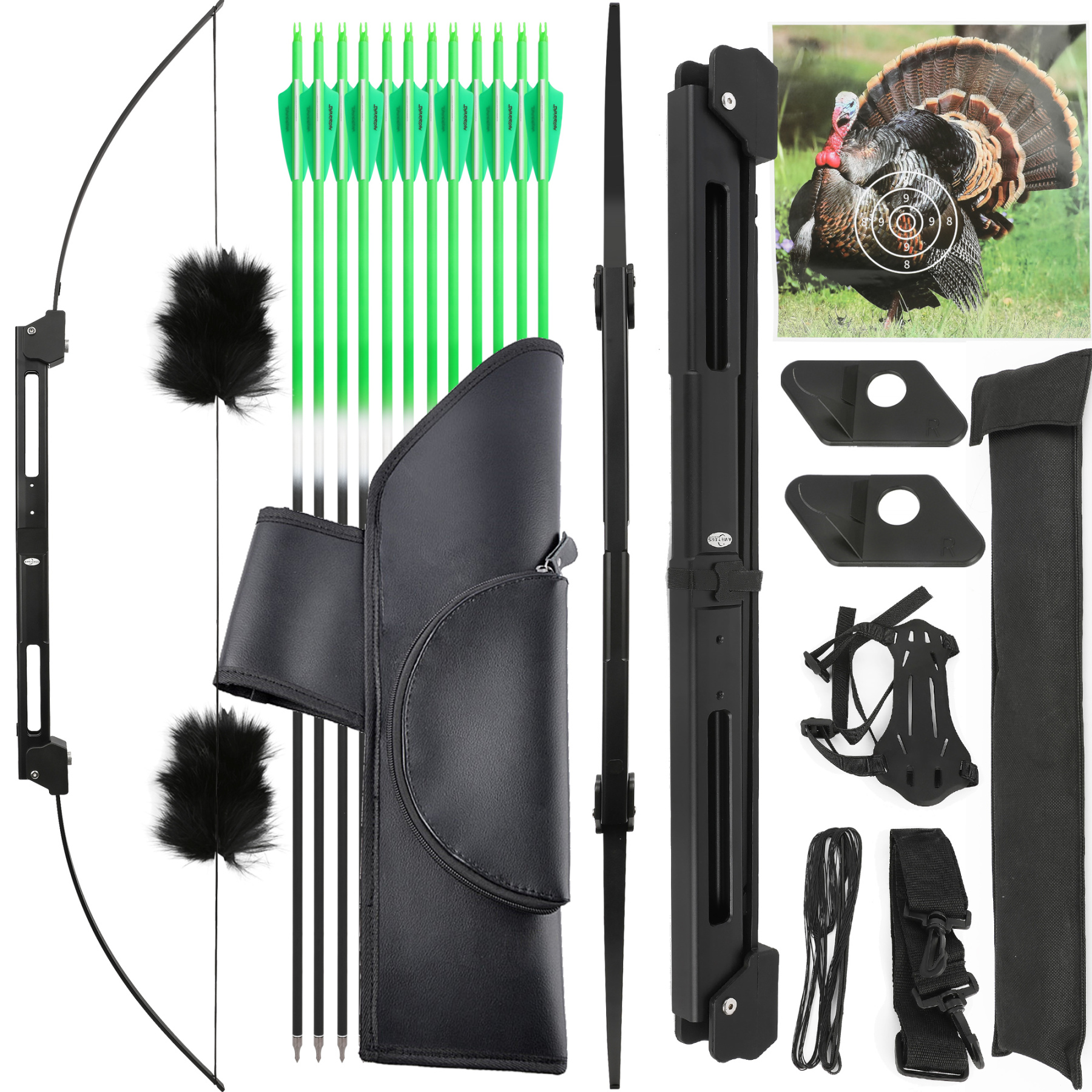 Tactical Folding Survival Bow and Arrow