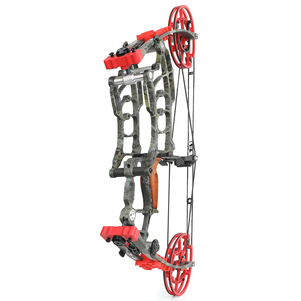 JUNXING Tactical Forest Camo Compound Bow Kit 30–70 lbs with Arrows & Steel Ball Shooting