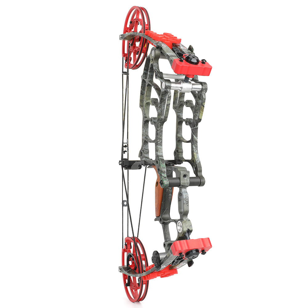 JUNXING Tactical Forest Camo Compound Bow Kit 30–70 lbs with Arrows & Steel Ball Shooting