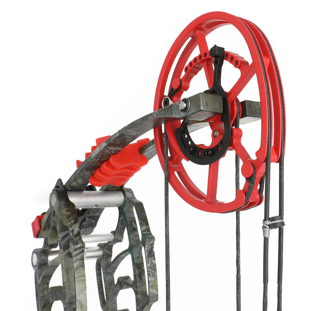 JUNXING Tactical Forest Camo Compound Bow Kit 30–70 lbs with Arrows & Steel Ball Shooting