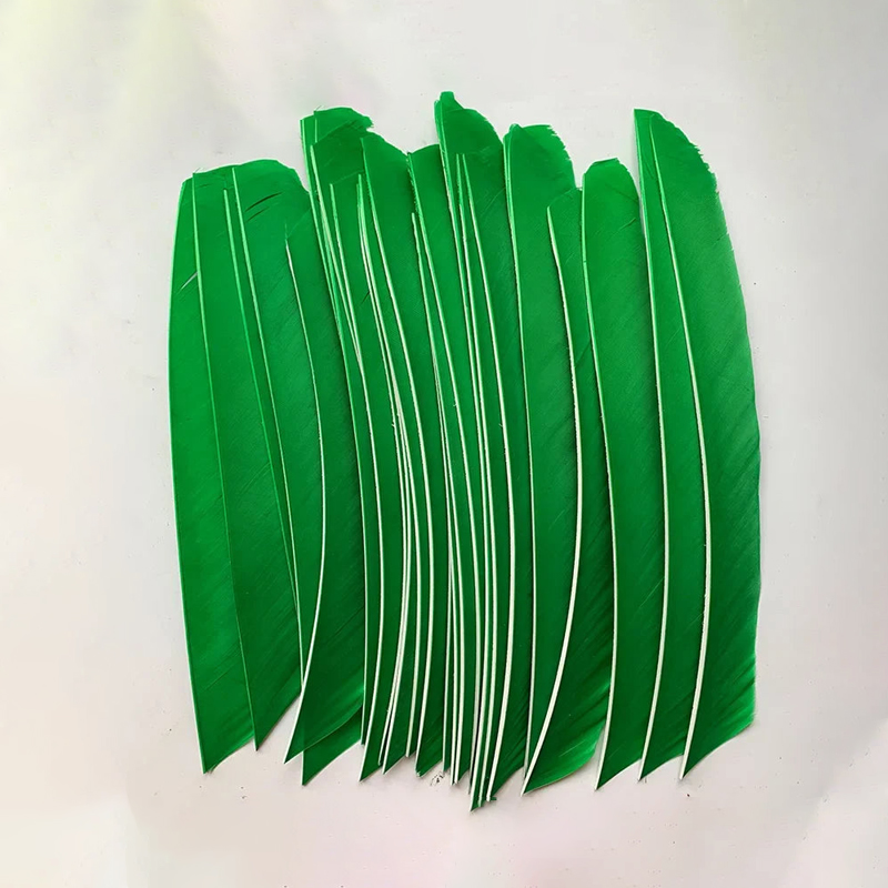 50pcs Real Turkey Feather Fletching - 2 Inch Left Wing Archery Arrow Feathers For DIY