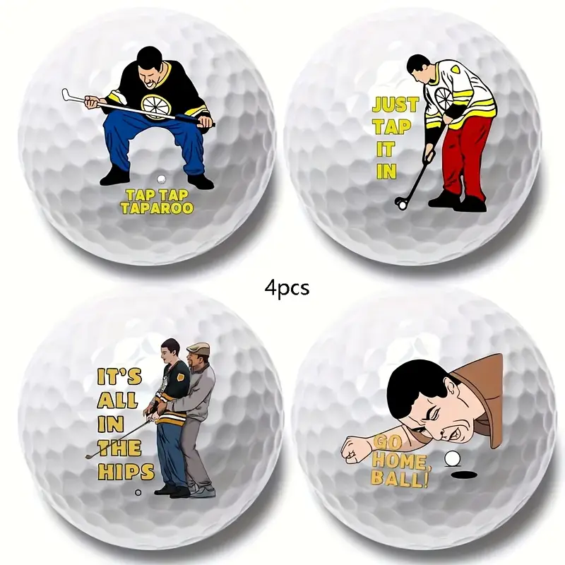 4pcs Funny Golf Ball Gift Set - Humorous Novelty Golf Accessories for Men, Dads