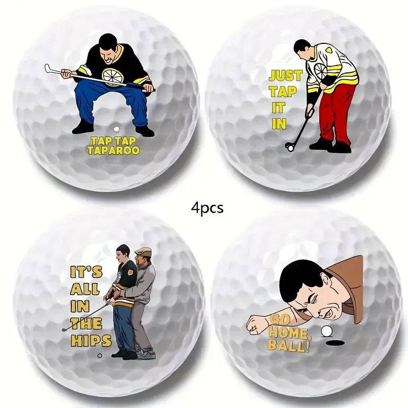 4pcs Funny Golf Ball Gift Set - Humorous Novelty Golf Accessories for Men, Dads