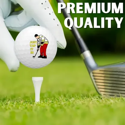 4pcs Funny Golf Ball Gift Set - Humorous Novelty Golf Accessories for Men, Dads