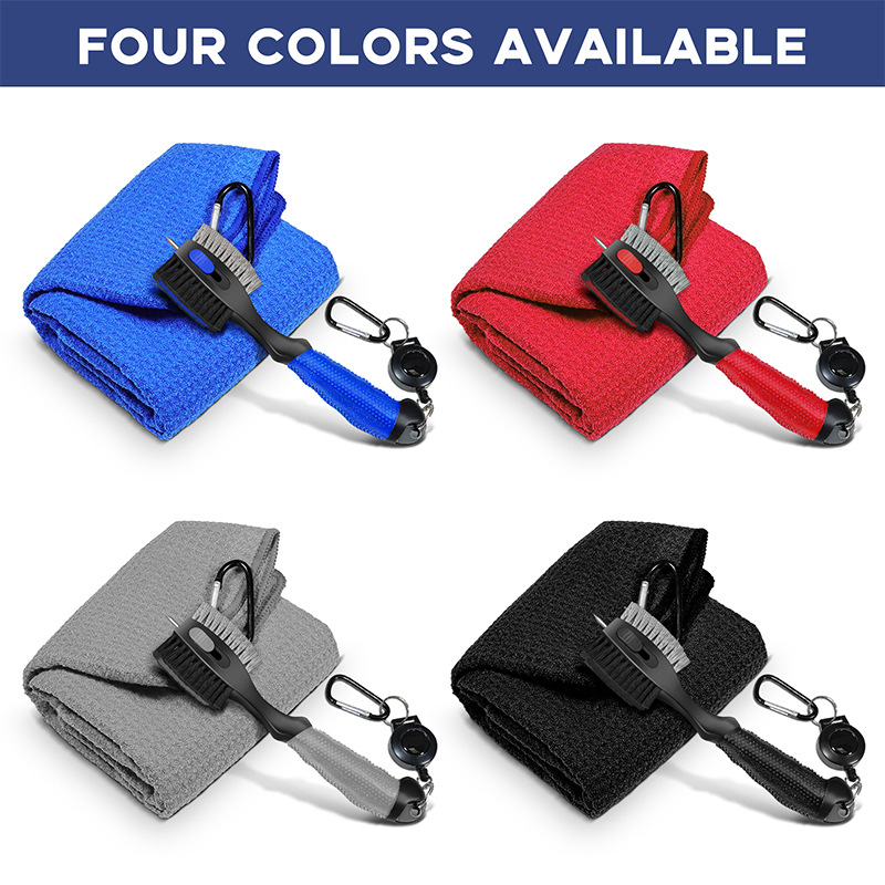 Golf Club Cleaning Brush with Wire & Nylon Bristles, Groove Cleaner Tool