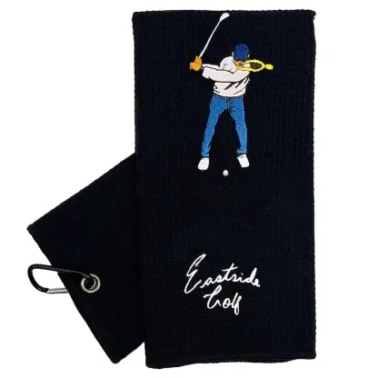 Golf Towel, Embroidered with Letter Pattern