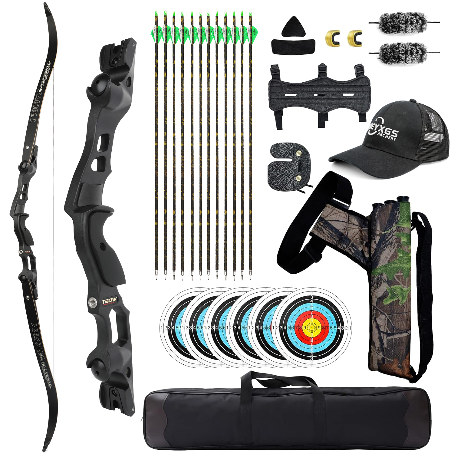 Hoyt Archery 62" Recurve Bow Hunting Kit