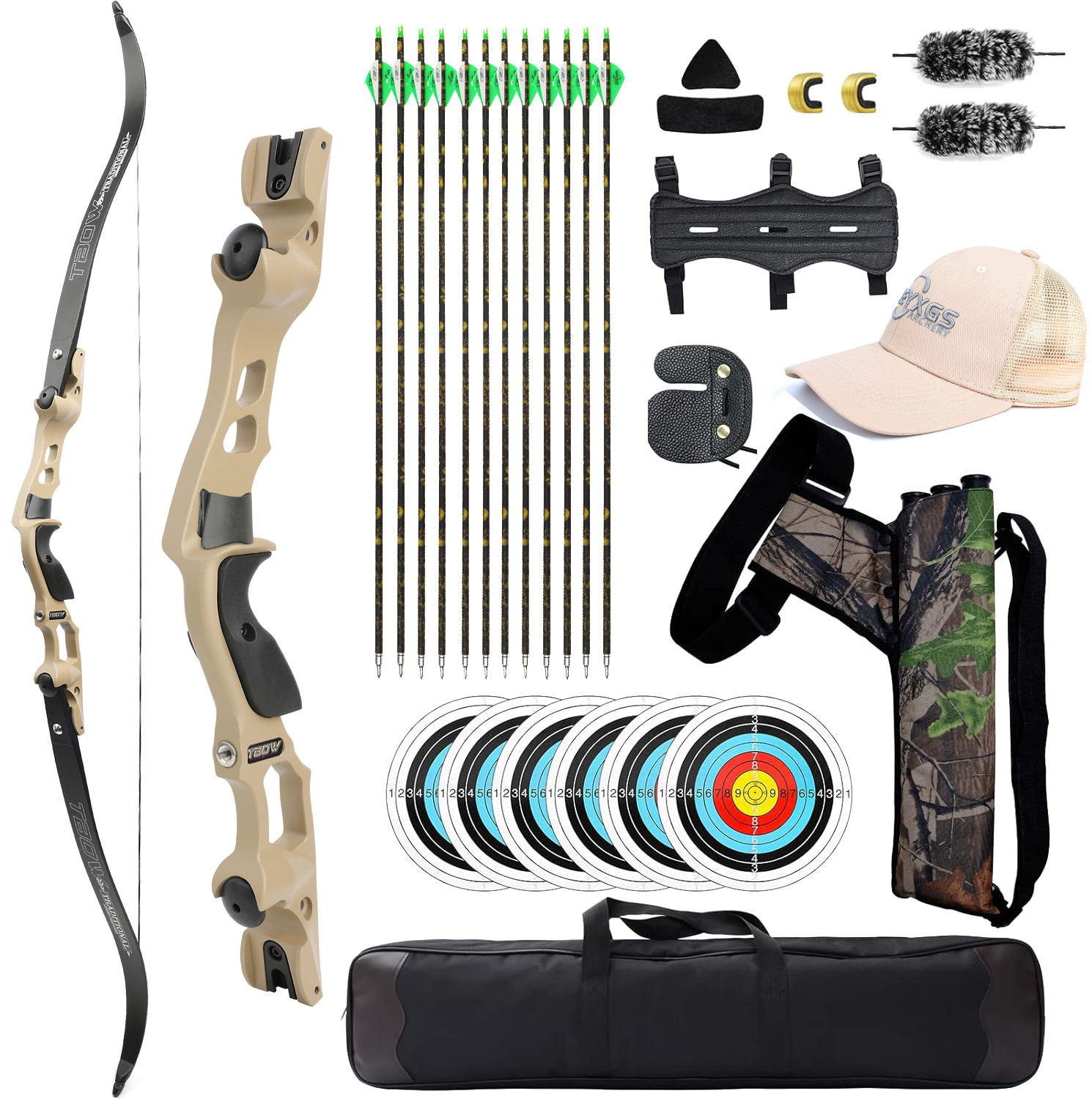 Hoyt Archery 62" Recurve Bow Hunting Kit