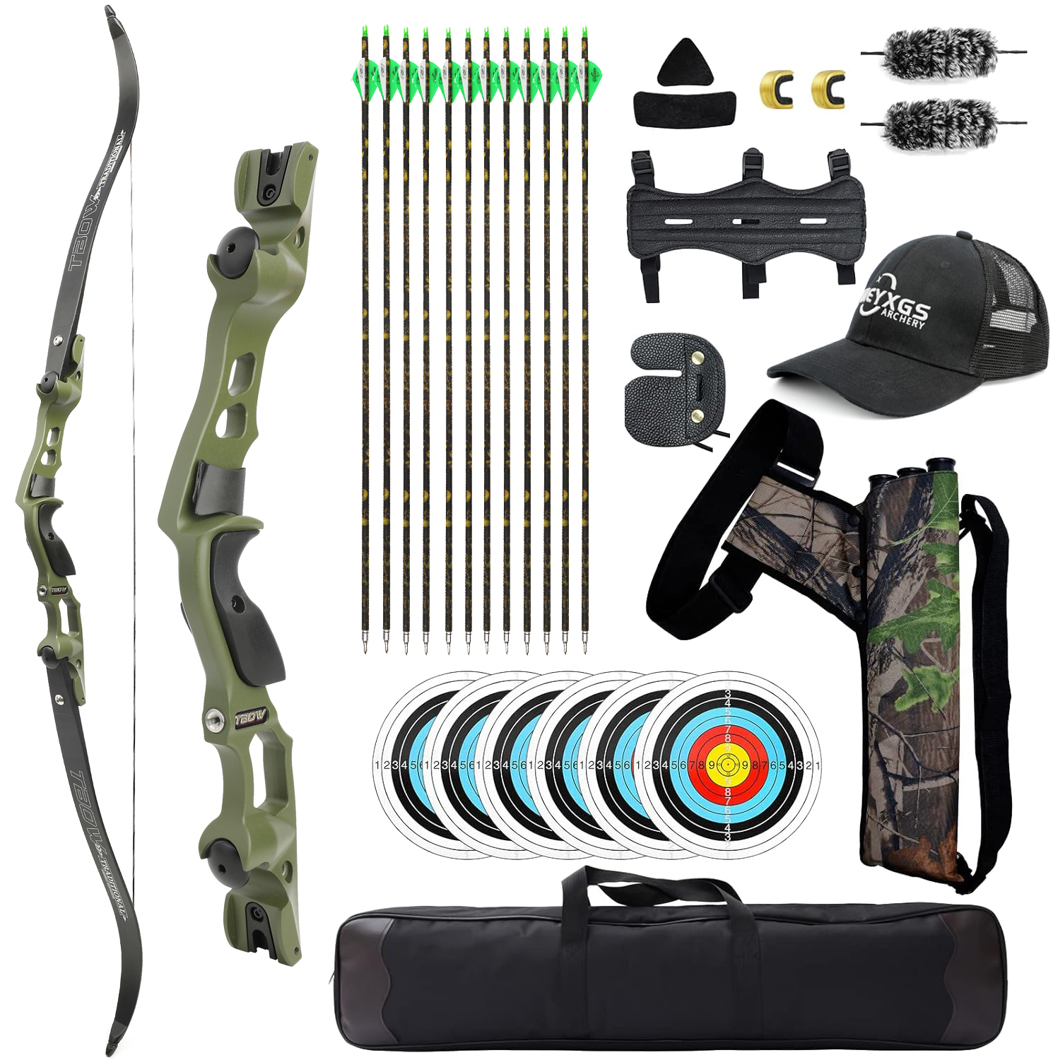 Hoyt Archery 62" Recurve Bow Hunting Kit