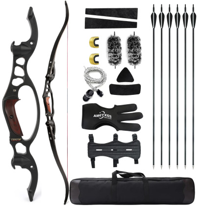 Archery Recurve Bow and Arrows Hunting Kit 25-50LBS
