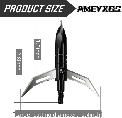Hunting 12pcs Broadheads Archery + 1 pcs Black Broadhead Case 