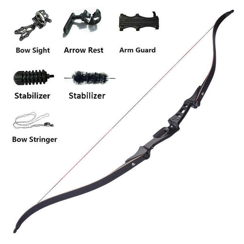 🎯ILF Recurve Hunting Bow 20-50lbs American Archery 60inch-AMEYXGS Archery