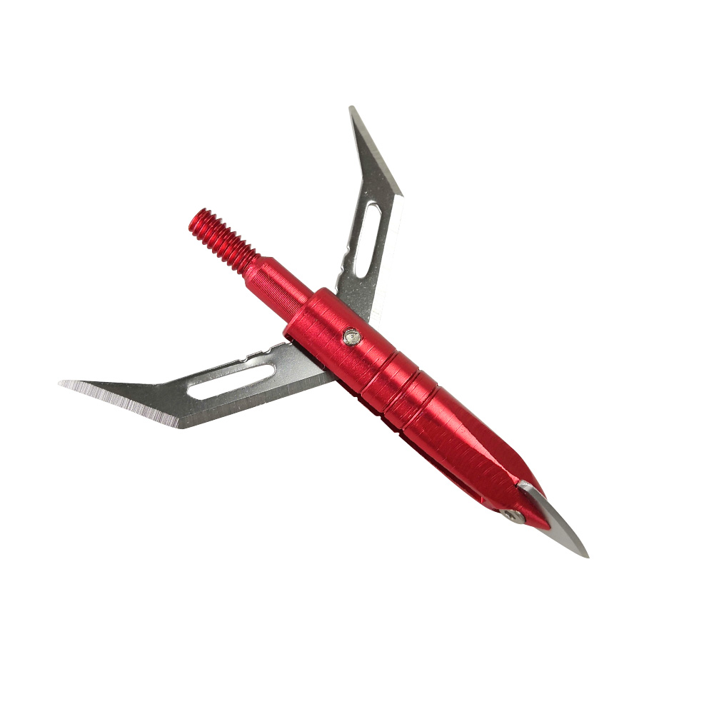 12pcs Mechanical Expandable Arrowheads (2.2" Cut) with Storage Case