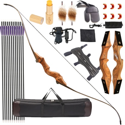 BLACK HUNTER Archery Hunting Recurve Bow 40lbs With Arrow