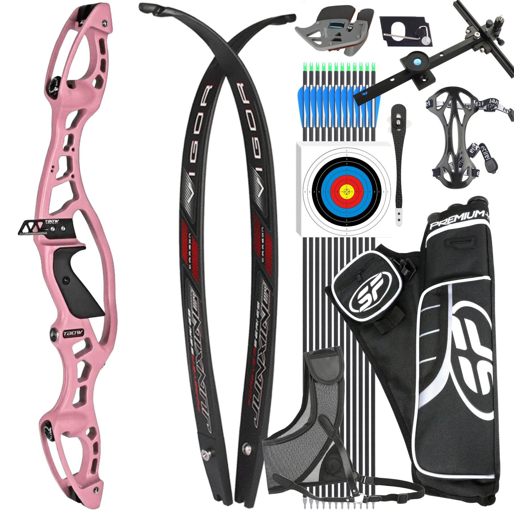 JUNXING 20-40bs Recurve Bow Kit Takedown Hunting 