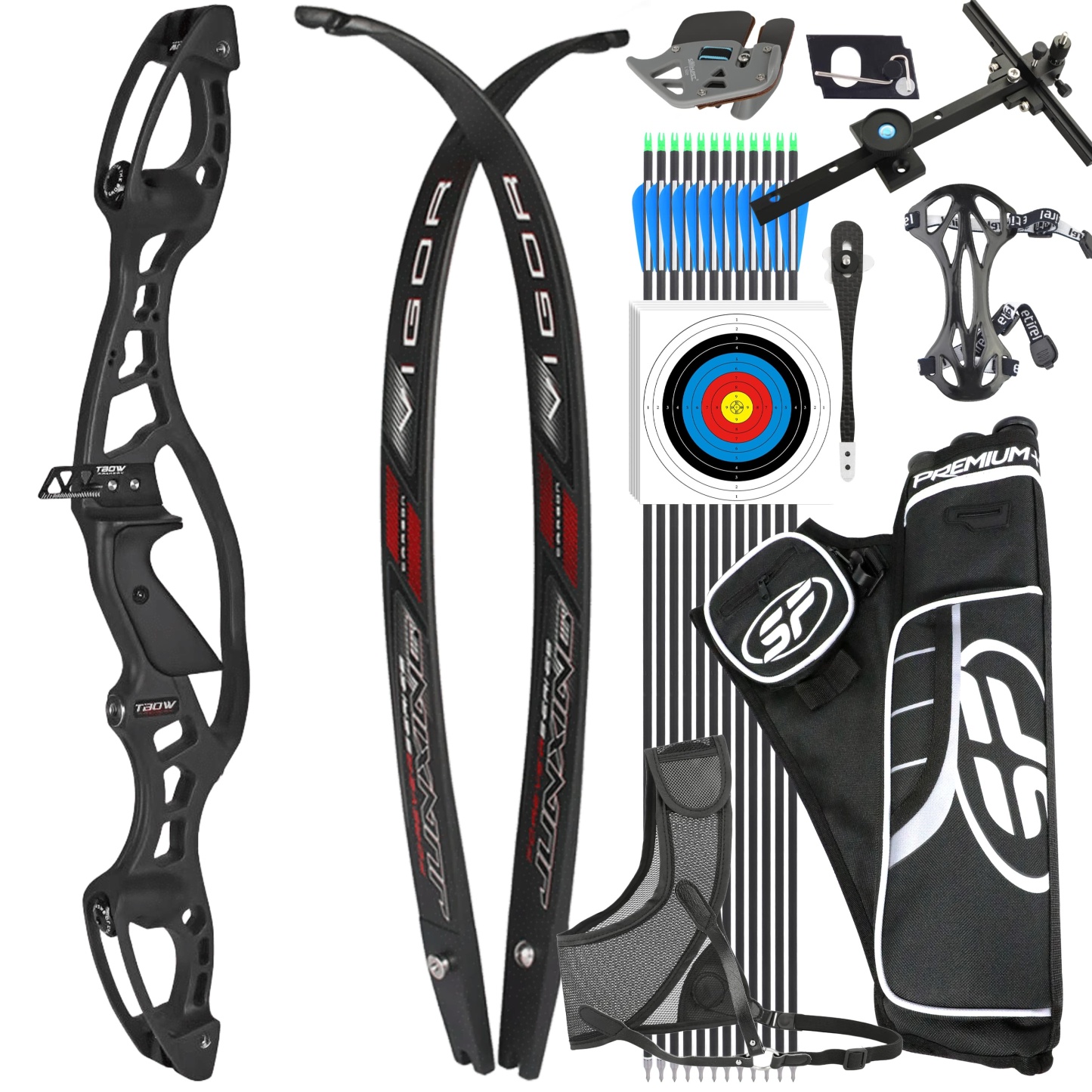 25" F-fit Right-Hand Archery Riser | High-Strength Aluminum | 20-40 lbs