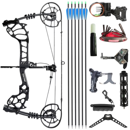 JUNXING 30-70lbs Target Compound Bow Kit Hunting Archery