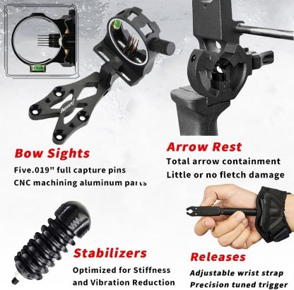 JUNXING BATTLESHIP Compound Bow Kit with Accessories 30-55lbs