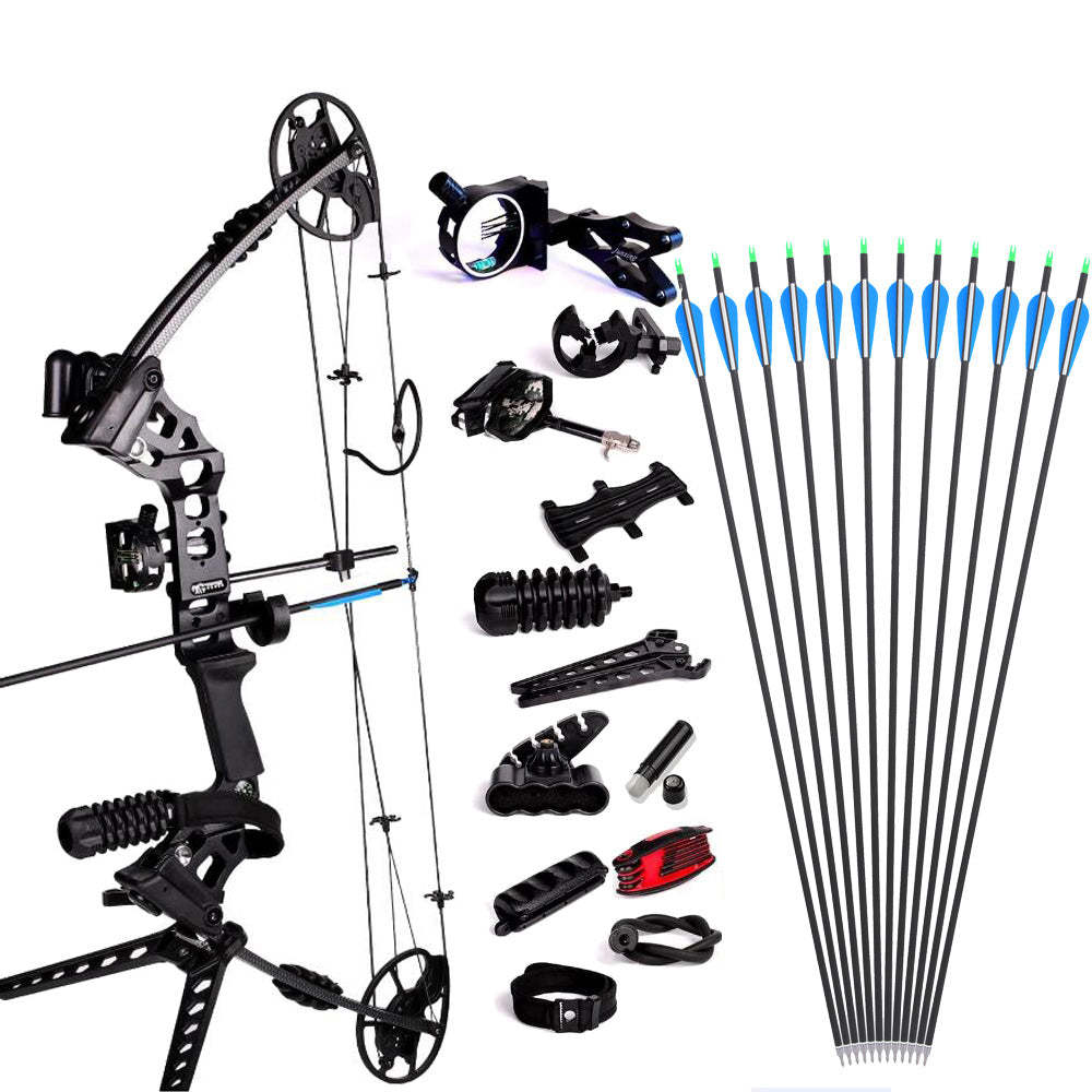 🎯JUNXING M120 Compound Bow and Arrow Kit for Practice Hunting-AMEYXGS Archery