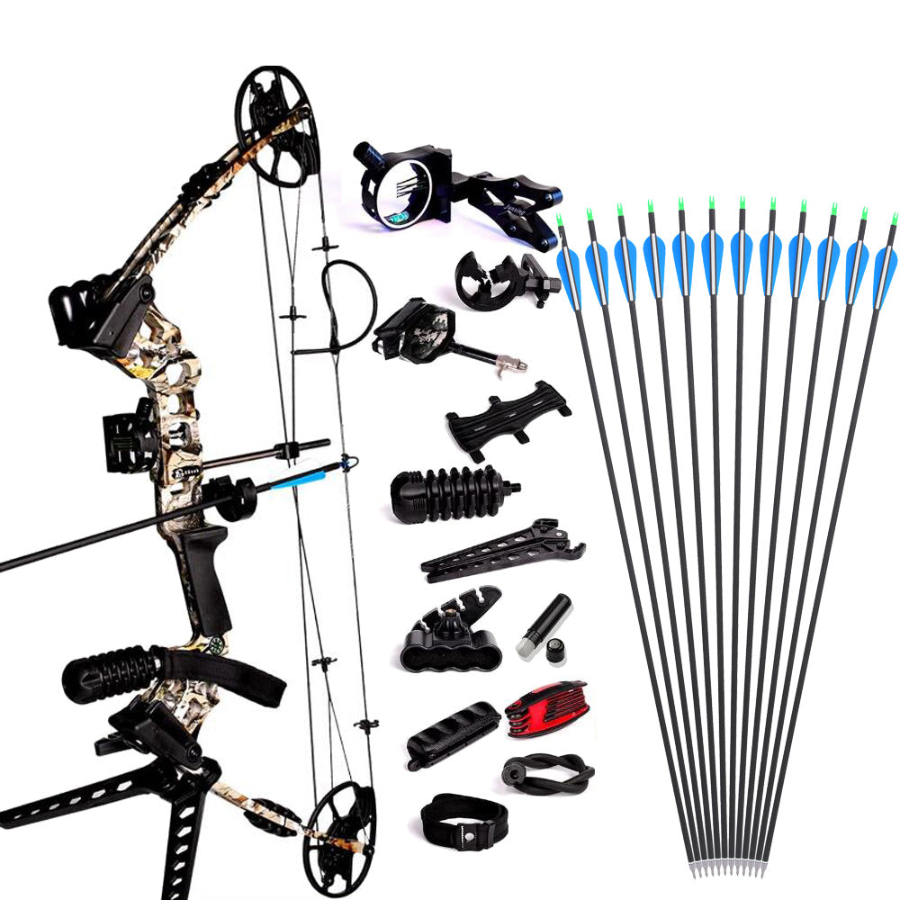 🎯JUNXING M120 Compound Bow and Arrow Kit for Practice Hunting-AMEYXGS Archery