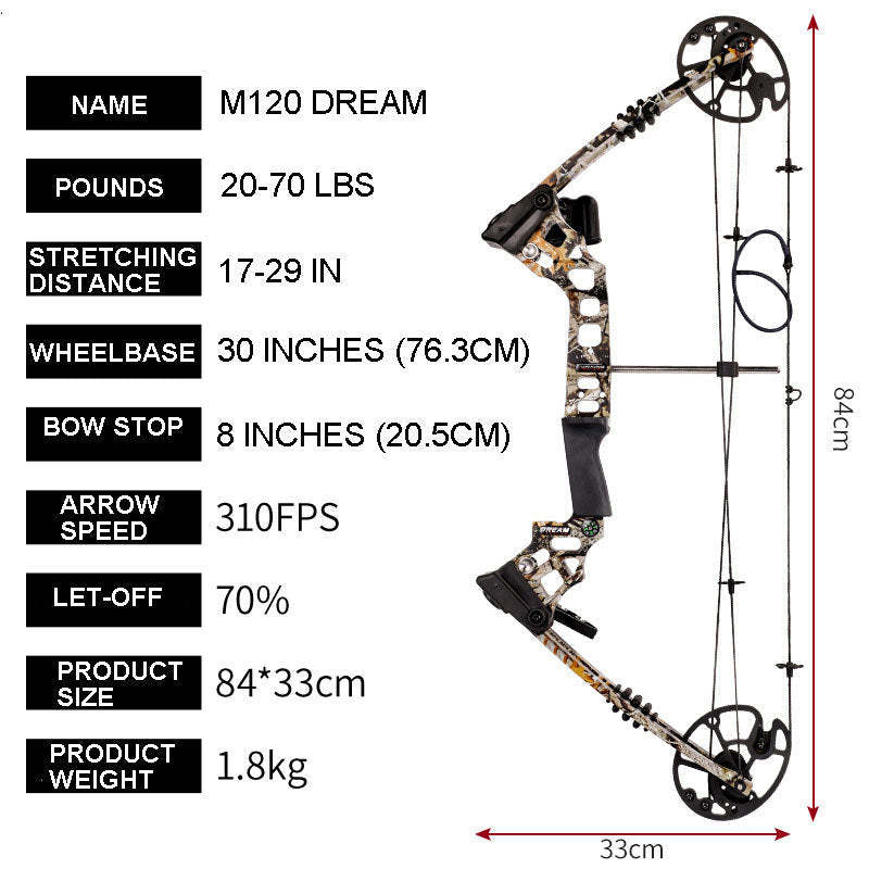 🎯JUNXING M120 Compound Bow and Arrow Kit for Practice Hunting-AMEYXGS Archery