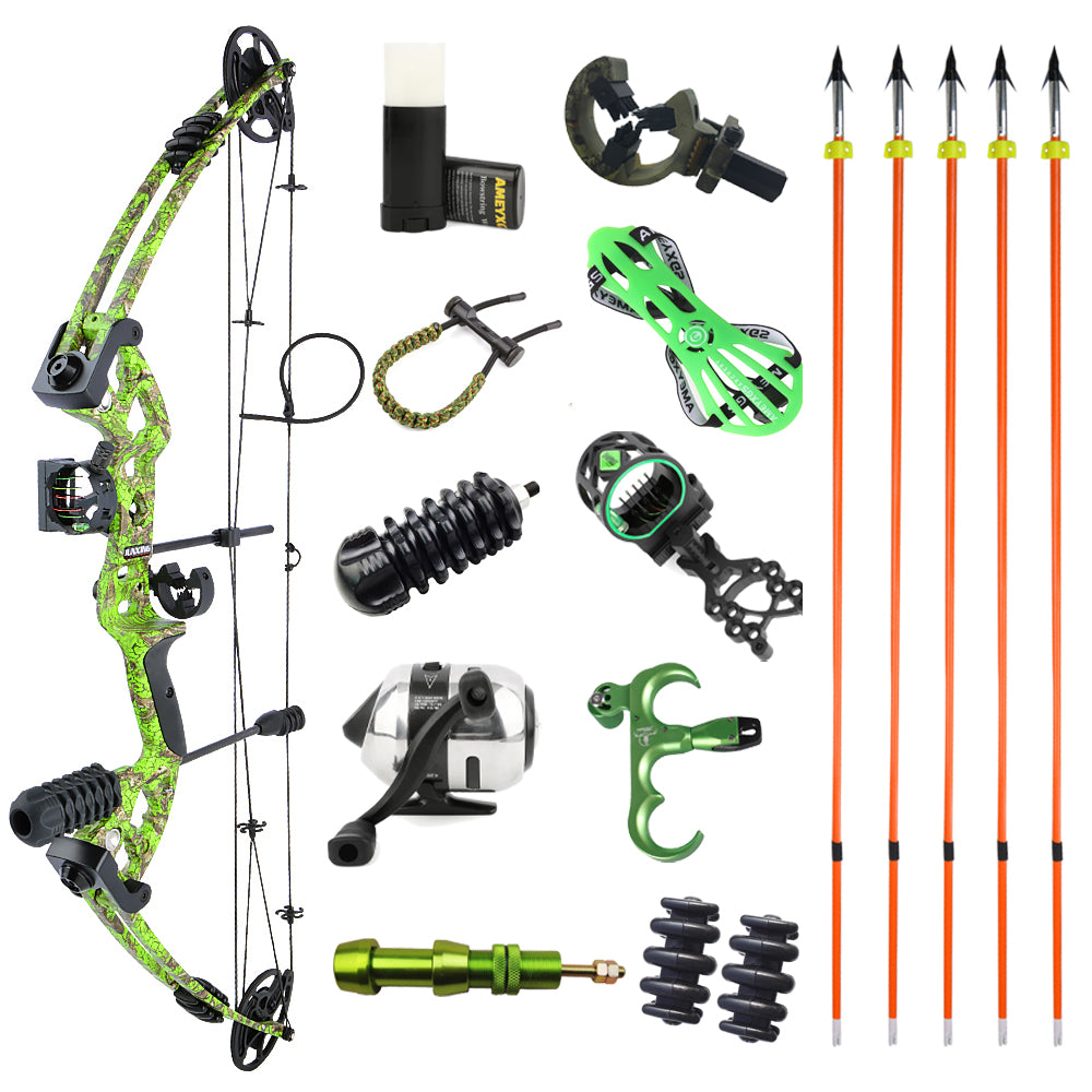 🎯JUNXING M131 Archery Compound Bow Kit Arrows 30-55 Lbs Hunting-AMEYXGS Archery