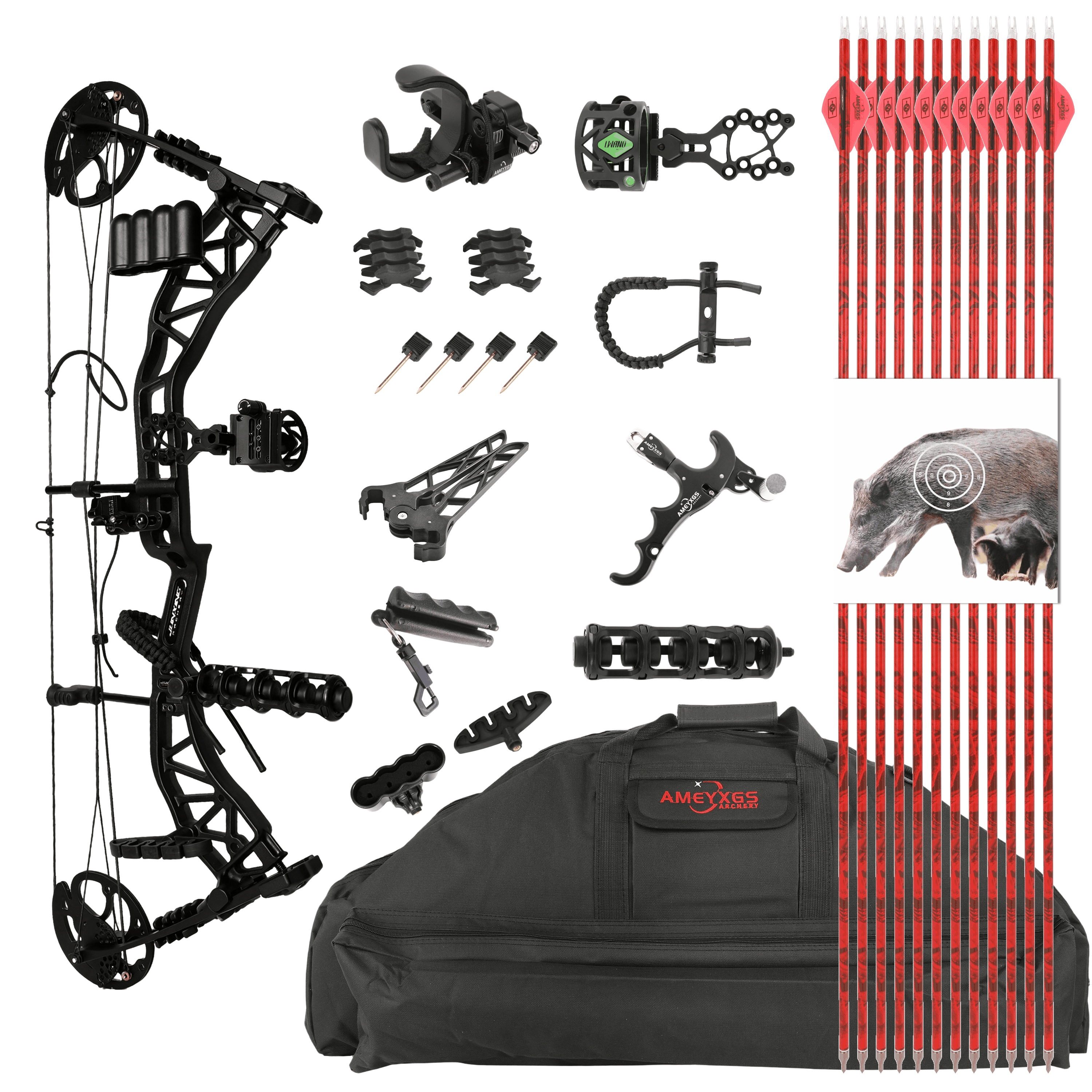 JUNXING M134 Compound Bow Archery 0-70lbs 80% let off