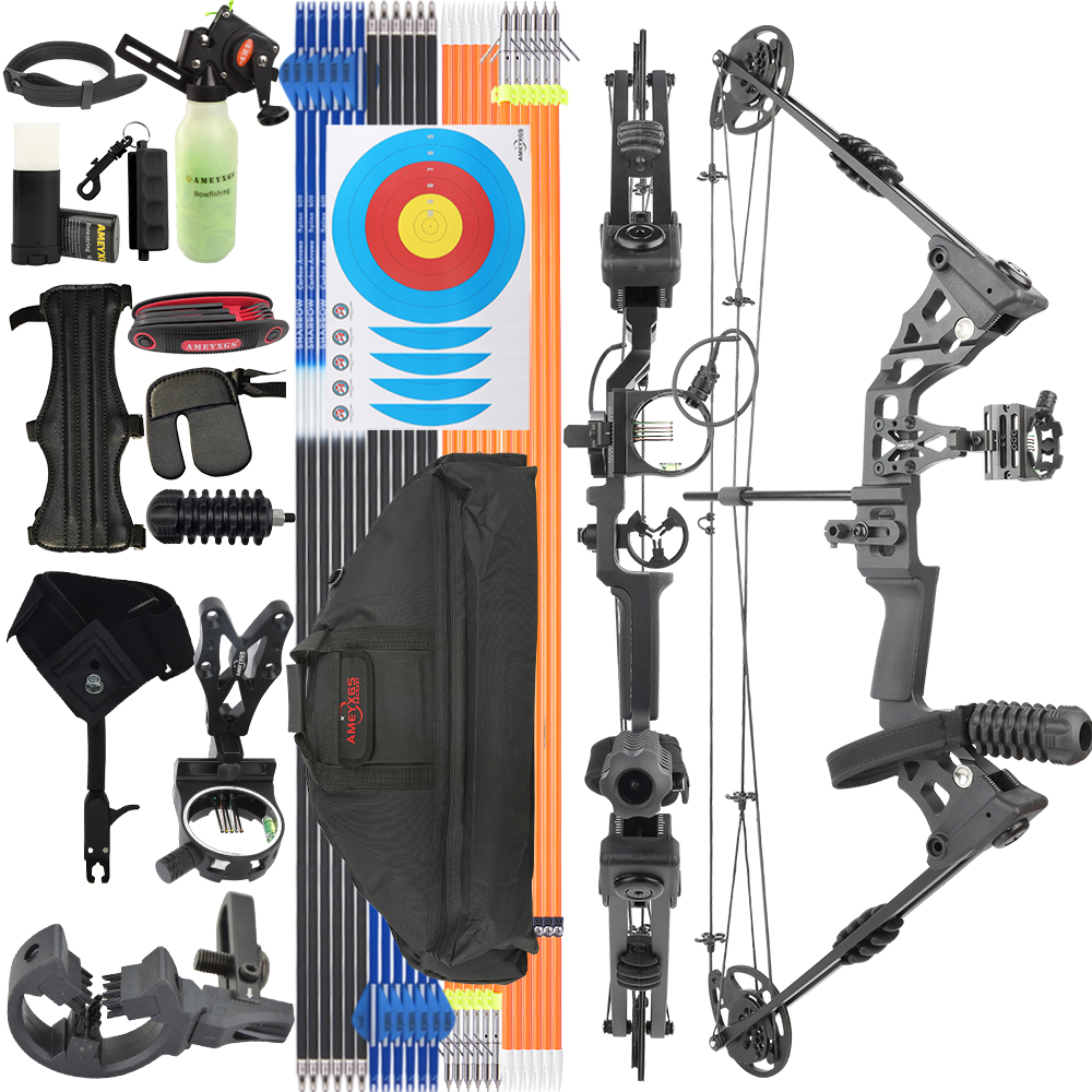 JUNXING X8 Archery Compound Bow Full Kit 20–70 lbs with Carbon Arrows
